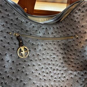 Gray Studded Women's Bag